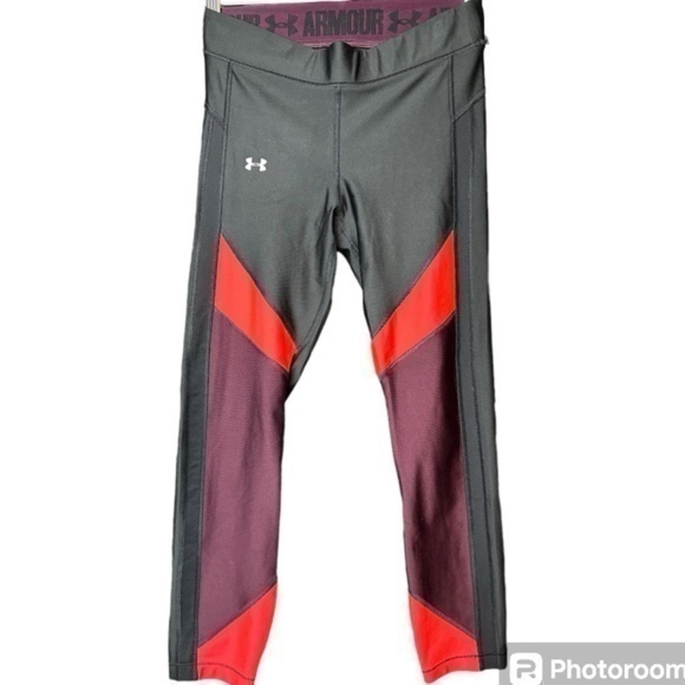 Under Armour Black, Purple and Red Compression Leggings